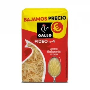Pasta Fideo Nº4 Gallo 450 G.
