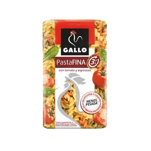 Gallo Pasta Fina Hélices Vegetales 450  G. 400 G