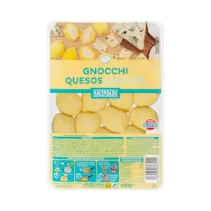 Pasta Fresca Gnocchi Rellena de Quesos Hacendado 0.4 KG