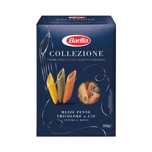 Barilla Pasta Gourmet la Collezione Mezze Penne Tricolores N.170 (macarrones Multivegetales) Barilla 500 G.