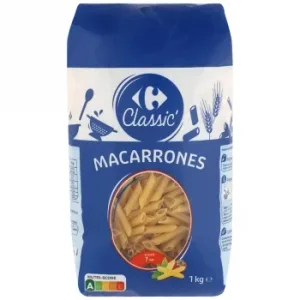 Pasta Macarrones Carrefour Classic 1 Kg.