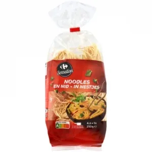 Pasta Noodels en Nido Carrefour Sensation 250 G.