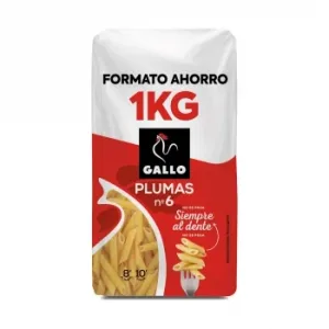Pasta Plumas Nº6 Gallo 1 Kg.
