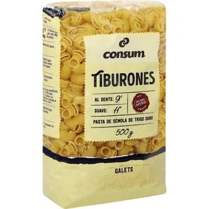 Pasta Tiburones Paquete 500 Gr