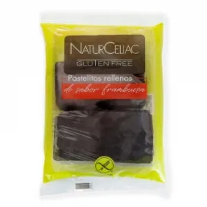 Pastelitos Rellenos de Frambuesa con Cobertura de Cacao Naturceliac sin Gluten Pack de 2 Unidades de 60 G.