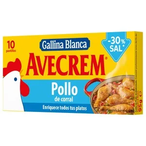 Avecrem Pastillas de Caldo de Pollo 10 Uds 95 G.