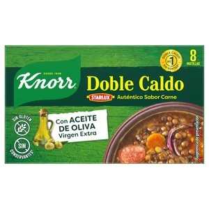 Knorr Pastillas de Caldo Sabor Carne con Toque Aceite Oliva 8 Uds. 80 G.