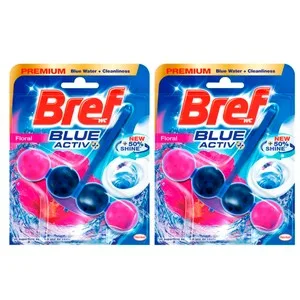Bref Pastillas para WC Poder Activo Floral 2x50g 100 G