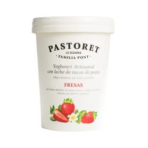 Pastoret Yogur Artesanal Cremoso con Sabor a Fresa  500 G.
