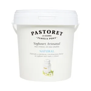 Pastoret Yogur Artesanal Cremoso de Sabor Natural 1 Kg. 900 G