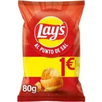 Patatas al Punto de Sal Lays, Bolsa 80 G