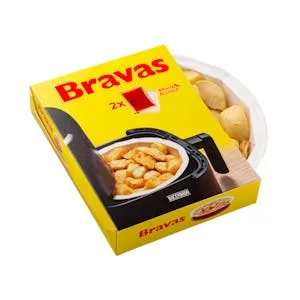 Patatas Bravas con Allioli y Salsa Picante Hacendado 0.47 KG