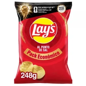 Patatas Fritas al Punto de Sal Lay's sin Gluten 248 G.