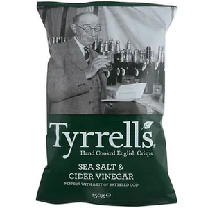 Patatas Fritas con Vinagre de Sidra y Sal Marina  Tyrrell's 150 G