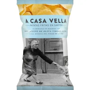 Patatas Fritas Elaboradas en Aceite de Oliva Virgen Extra y Sal Mineral del Valle de Añana a Casa Vella