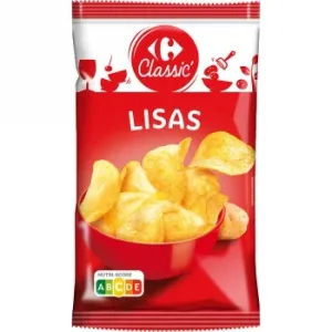 Patatas Fritas Lisas Classic Carrefour 350 G.