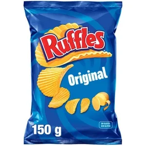 Patatas Fritas Onduladas Sabor Original sin Gluten  Ruffles 150 G