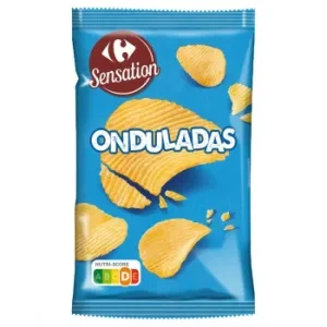 Patatas Fritas Onduladas Sensation Carrefour 350 G.