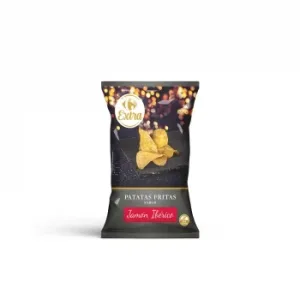 Patatas Fritas Sabor Jamón Ibérico Extra Carrefour sin Gluten 150 G.