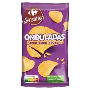 Patatas Fritas Sabor Jamón Serrano Sensation Carrefour 150 G.