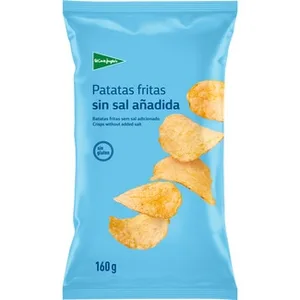 Patatas Fritas sin Sal Añadida sin Gluten  el Corte Ingles 160 G