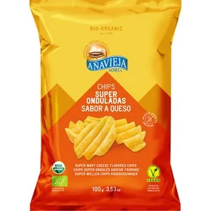 Patatas Fritas Superonduladas Ecológicas Sabor Queso sin Lactosa Añavieja