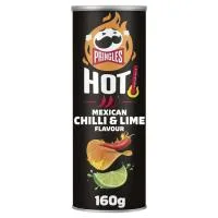 Patatas Hot Mexican Sabor Chili Lima Pringles, Tubo 160 G