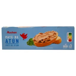 Producto Alcampo Paté de Atún Producto Alcampo Lata de 80 G. Pack de 3 Uds. 240 G