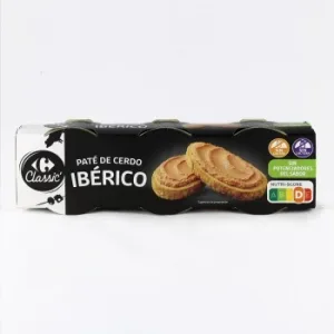 Paté de Cerdo Ibérico Classic Carrefour sin Gluten y sin Lactosa 240 G.