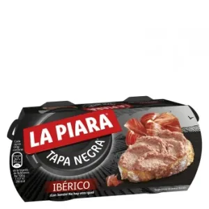 Paté de Hígado de Cerdo Ibérico Tapa Negra la Piara Pack de 2 Unidades de 73 G.