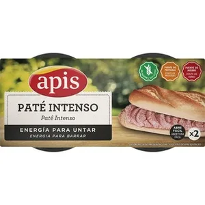 Paté de Hígado de Cerdo Sabor Intenso sin Gluten Pack 2  Apis 80 G