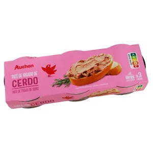 Producto Alcampo Paté de Hígado de Cerdo Pack 3 Uds. X 80 G. 240 G