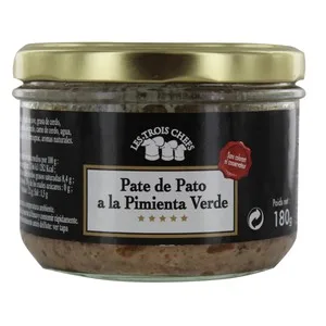 LES Trois Chefs Paté de Pato a la Pimienta Verde 180 G.