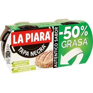 Paté Hígado Cerdo -50% Grasa Tapa Negra 2 X 73 Gr