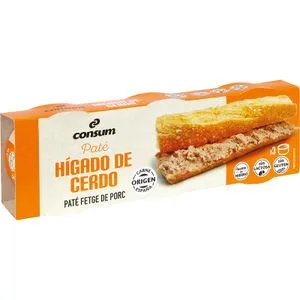 Paté Hígado de Cerdo Lata Pack de 3 3 X 78 Gr