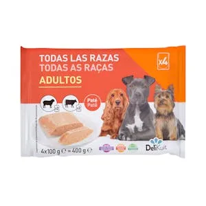 Paté Perro Adulto Delikuit con Ternera y Cordero 0.4 KG