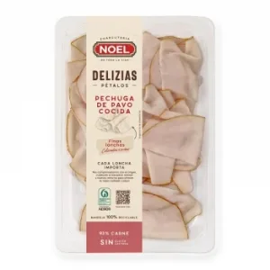 Pechuga de Pavo Cocida Sabor Ahumado en Pétalos Noel sin Gluten y sin Lactosa 90 G.