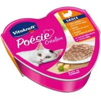 Pavo en Salsa de Queso para Gato Poesie Vitakraft, Lata 85 G