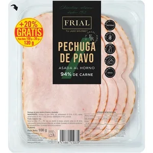 Pechuga de Pavo Asada al Horno bajo en Grasa en Lonchas sin Gluten sin Lactosa Frial