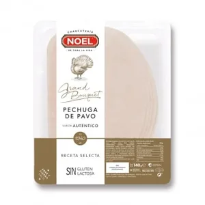Pechuga de Pavo Cocida en Finas Lonchas Grand Bouquet Noel sin Gluten y sin Lactosa 170 G