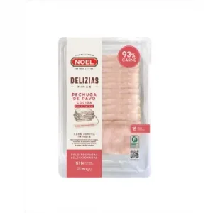 Pechuga de Pavo Cocida en Lonchas Delizias Finas Noel sin Gluten 150 G