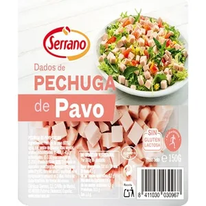 Pechuga de Pavo en Dados sin Gluten sin Lactosa  Serrano 150 G