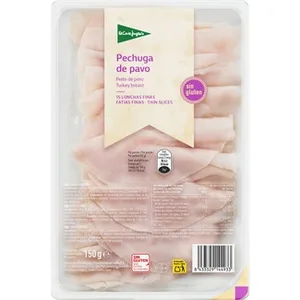Pechuga de Pavo en Lonchas Finas sin Gluten sin Lactosa  el Corte Ingles 150 G