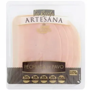 Pechuga de Pavo en Lonchas Receta Artesana el Pozo sin Gluten y sin Lactosa 170 G