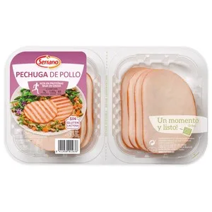 Pechuga de Pollo Cortada en Lonchas Serrano 330 G.