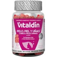 Pelo y Piel sin Azúcar ni Gelatina Vitaldin, 30 Uds, Bote 78 G