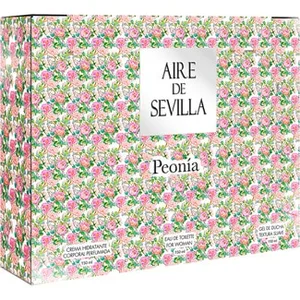 Peonía Estuche con Eau de Toilette Femenina Natural + Crema Corporal 150 Ml + Gel de Ducha 150 Ml Aire de Sevilla