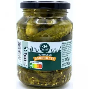 Pepinillos Agridulces Classic Carrefour 180 G.