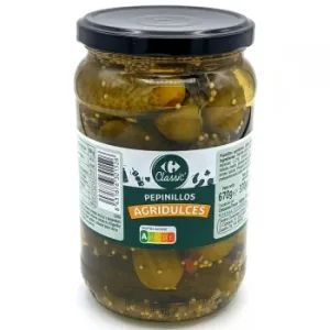 Pepinillos Agridulces Classic Carrefour 370 G.