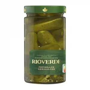 Pepinillos Agridulces Rioverde sin Gluten 380 G.